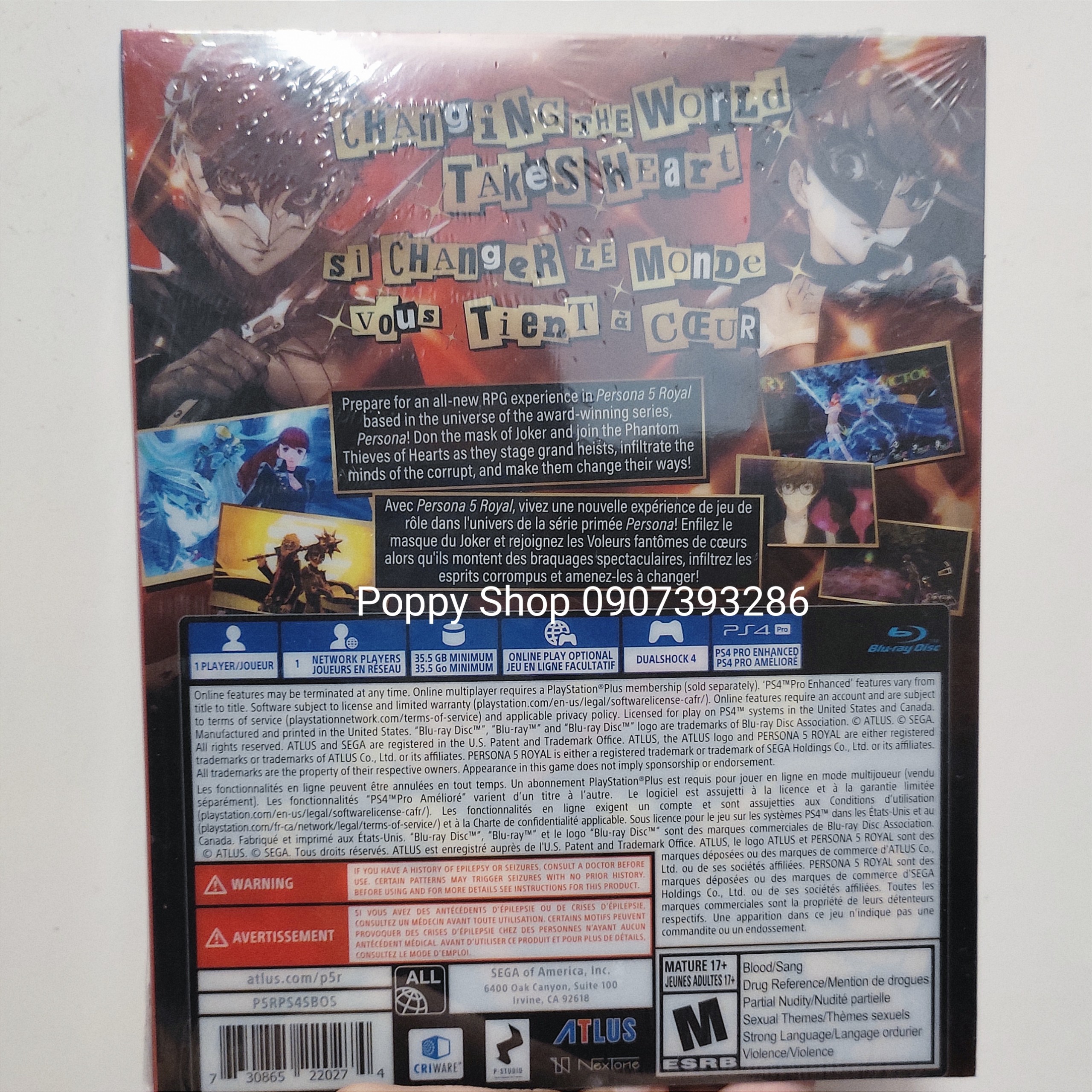Đĩa Game PS4 : Persona 5 Royal: Steelbook Launch Edition US