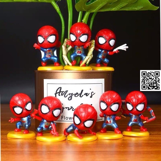 [HCM]Bộ 8 Mô hình Chibi Spider Man Người Nhện 302