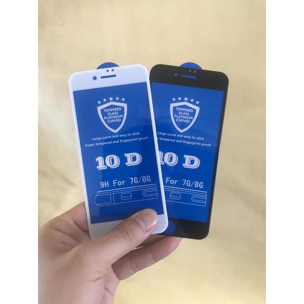 Kính Cường Lực 10D Full Màn Cho Iphone - 6/6S Plus/7/7plus/8/8plus/Xs