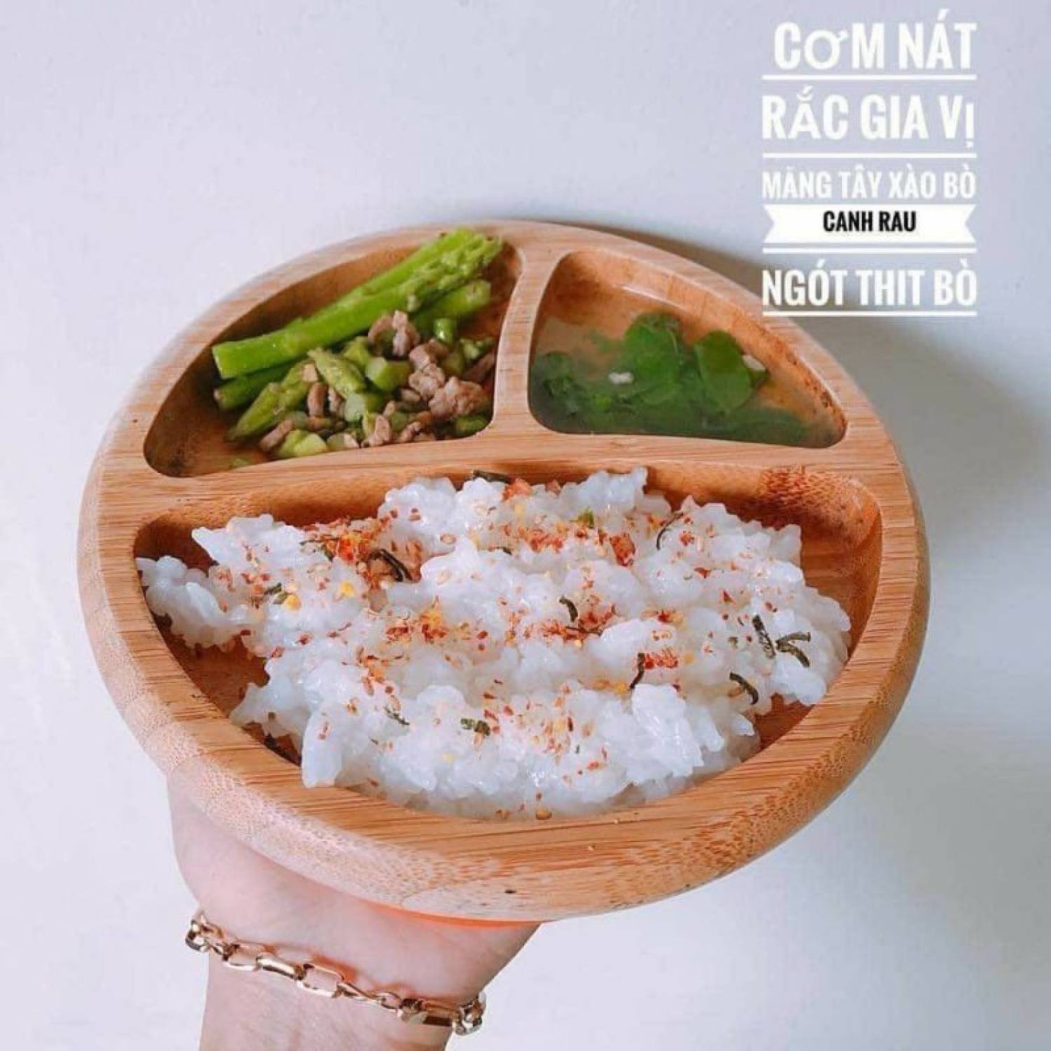 Gia vị rắc cơm cháo cho bé ăn dặm