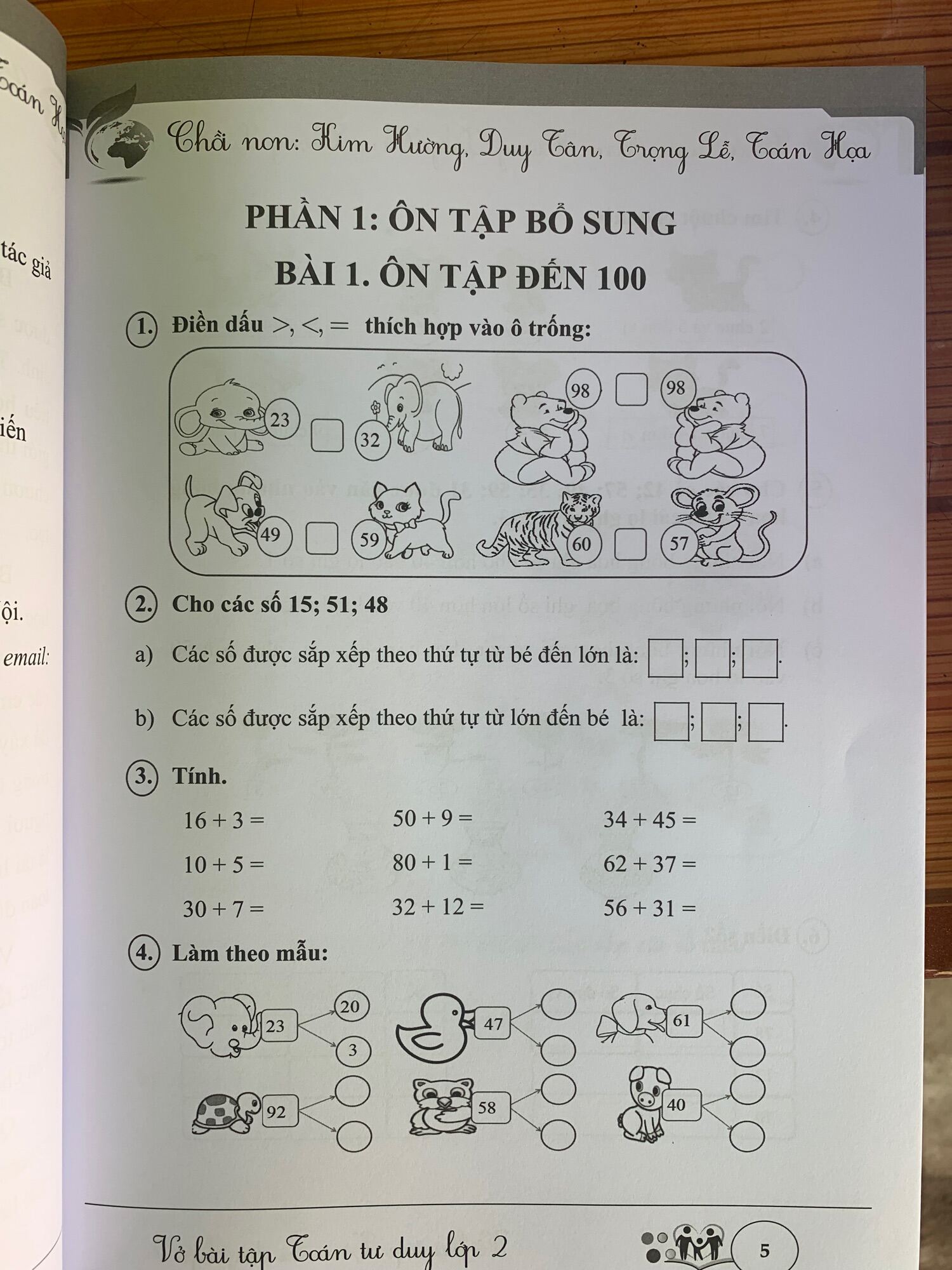 Vở bài tập tư duy toán 2 tập 1