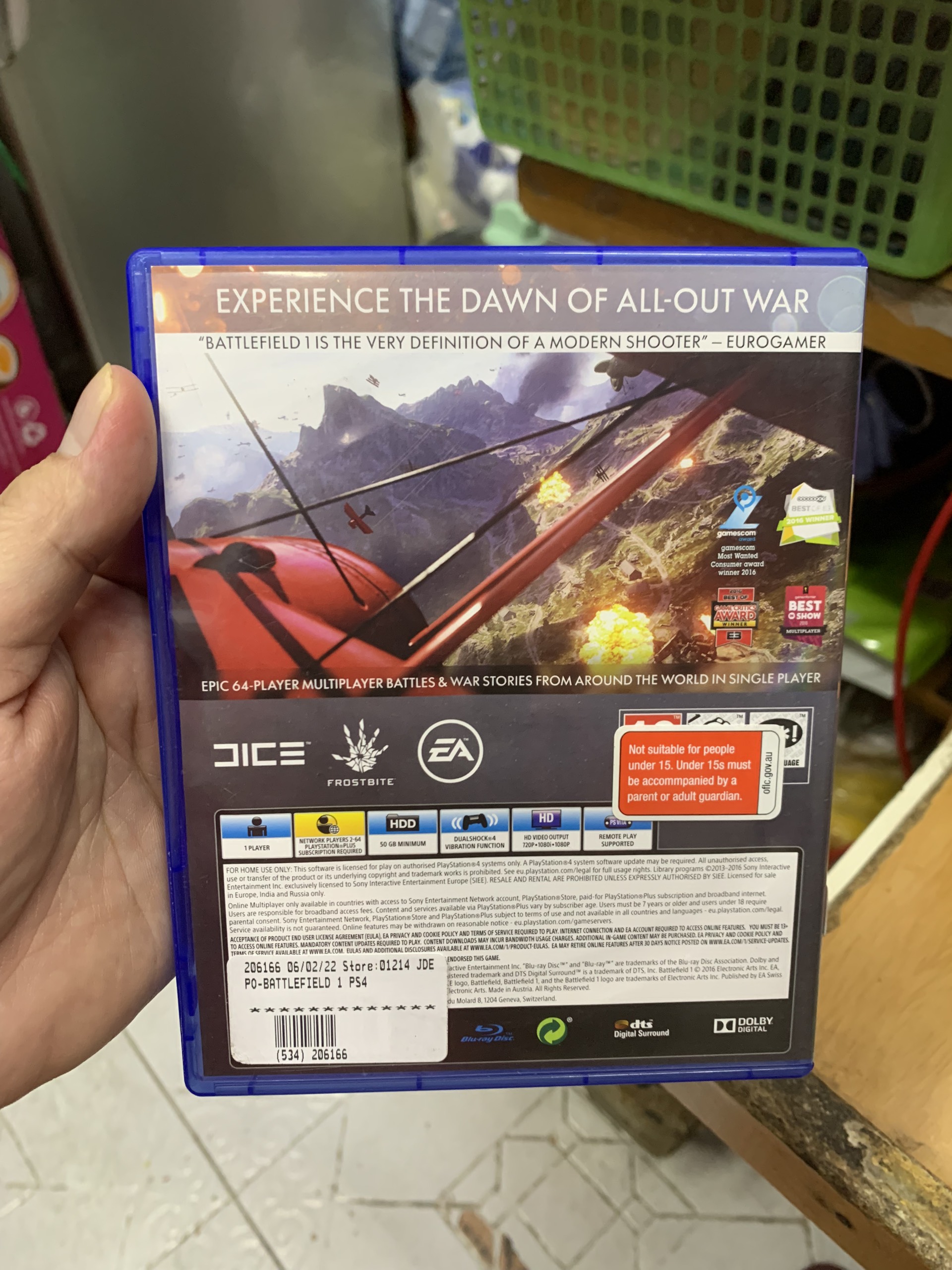 Đĩa Game Ps4 Battlefield 1