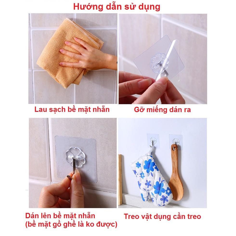 Combo 20 Móc Dán Tường trong suốt chịu lực