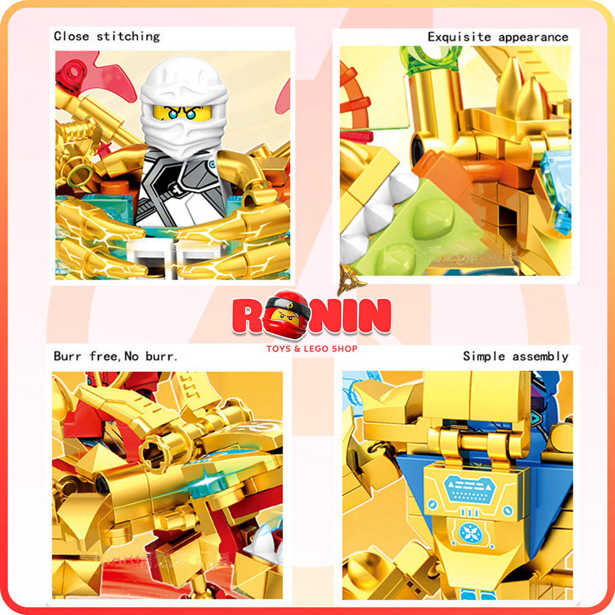 Đồ Chơi Lắp Ráp Lego Ninjago : Combo Lắp Ráp Robot Ninja Gold 4in1