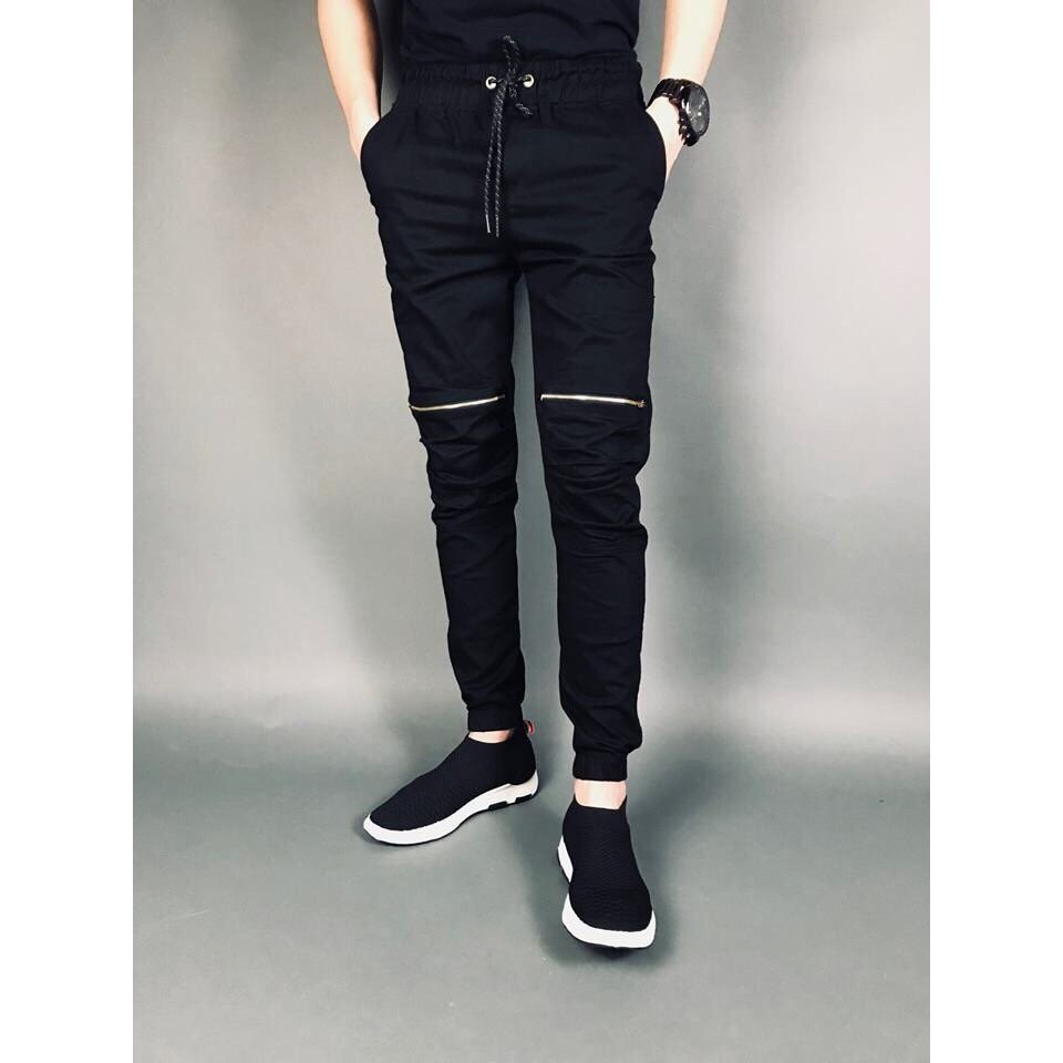 [3-5/8 Hoàn Tiền 25%][HCM]QUẦN JOGGER KAKI DÂY KÉO GỐI HÌNH THẬT