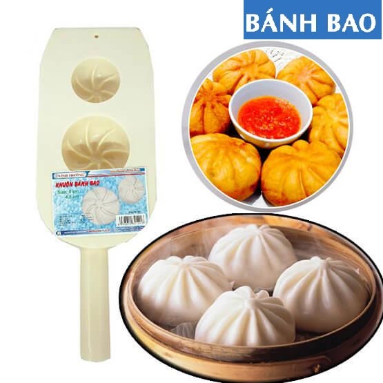 Khuôn làm bánh bao đôi - bánh màng thầu nhà làm Dragon - 6cm và 7.5cm ( tiện ích nhà bếp )
