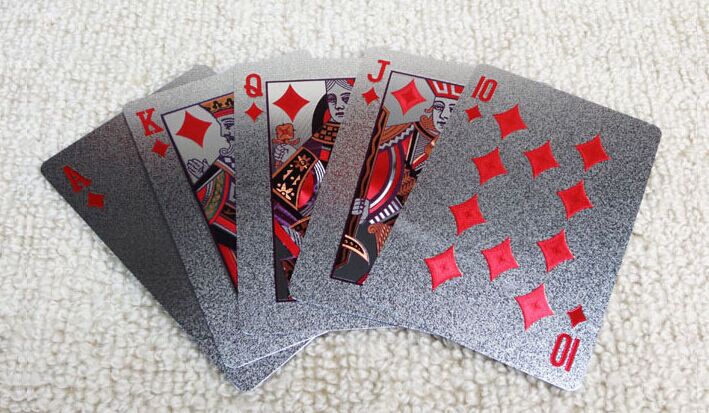 Bộ Bài Tây Mạ Bạc Silver Poker