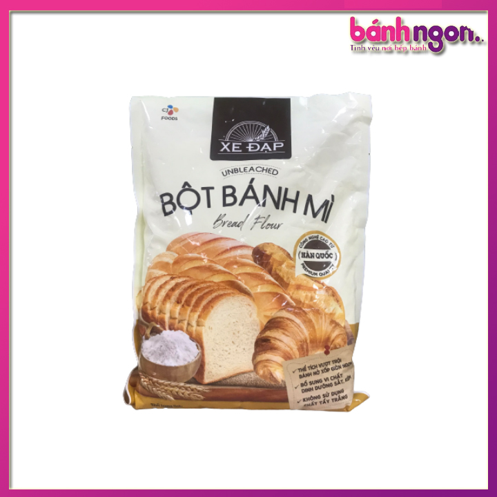 🍩🍩🍩Bột mỳ số 13 làm bánh mì CJ 1kg🍩🍩🍩(Dùng làm các loại bánh mì cao cấp, bánh pizza, croissant, donut, bánh mì ngọt, sandwich và các loại bánh khác)