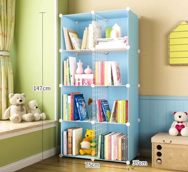 Kệ lưới sắt 8 ô - kệ sách , quần áo