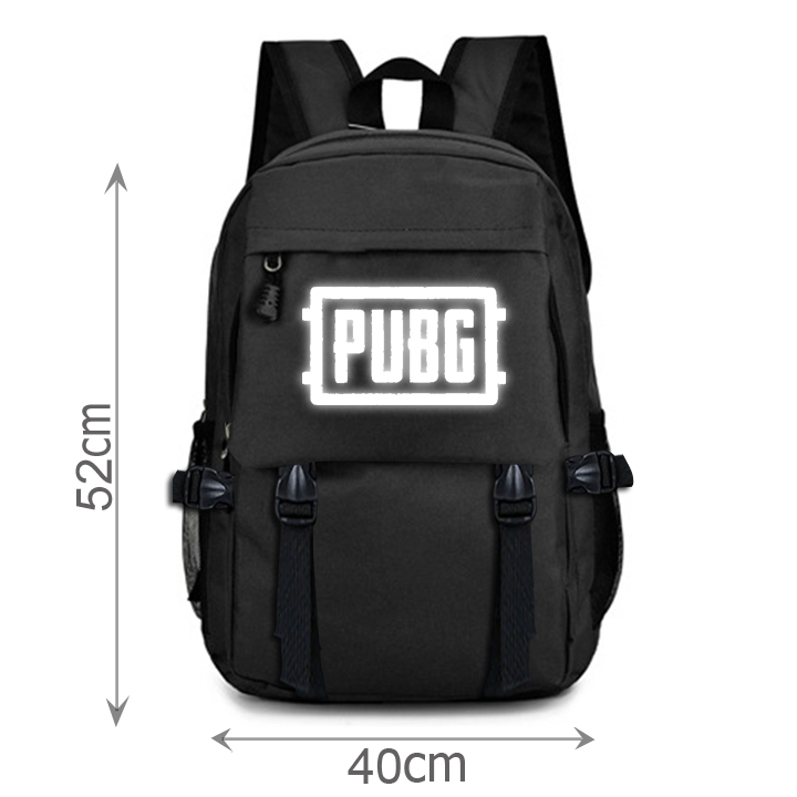 cặp PUBG phản quang, balo PUBG cao cấp - chuẩn may 3 lớp - 4 ngăn ( co ngăn đựng laptop )