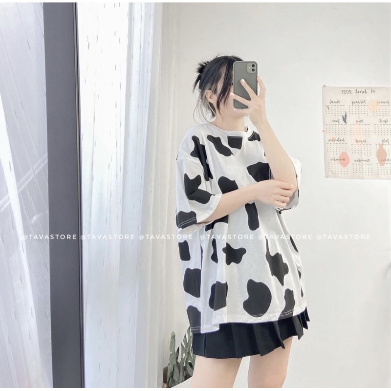 Sét áo bò sữa + chân váy tenni siêu xinh