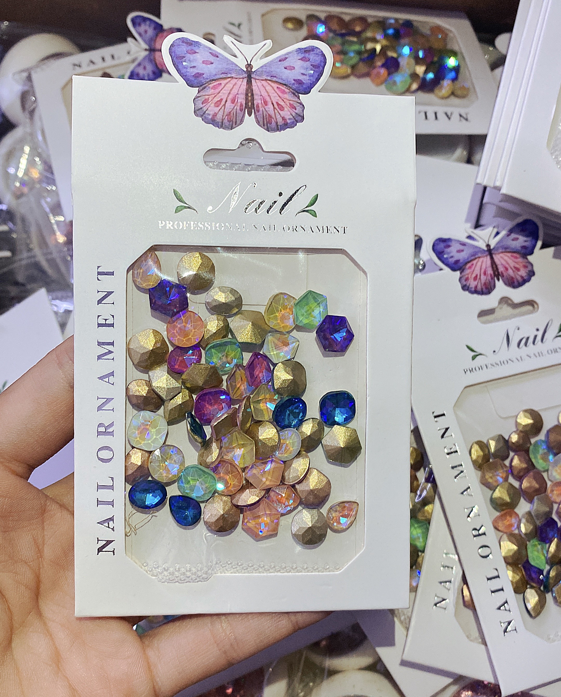 Đá khối chân rùa mix màu ,mix mẫu - Nail 937