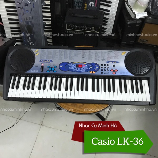 Organ Casio LK-36. Đàn 61 phím đã qua sử dụng, chạy hoàn hảo, chưa sửa chữa, ngoại hình còn tương đối ổn.