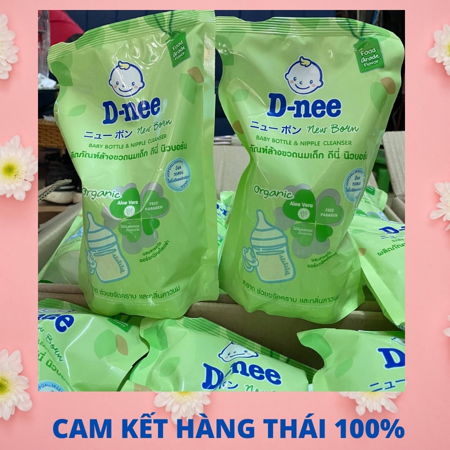Nước rửa bình sữa DNEE Oganic 600ml [Hàng chuẩn Thái 100 }