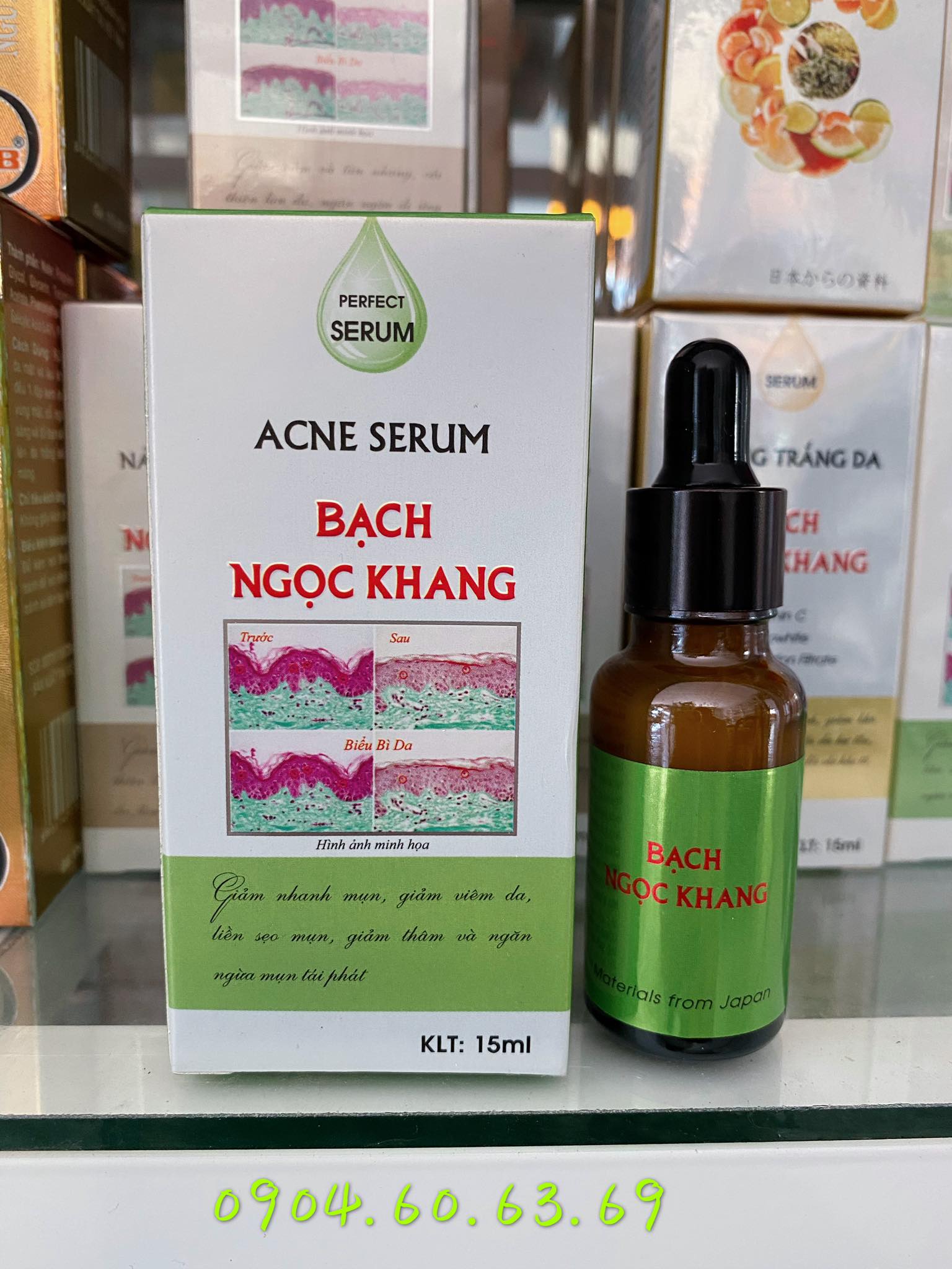 Acne serum bạch ngọc khang giảm mụn thâm 15ml