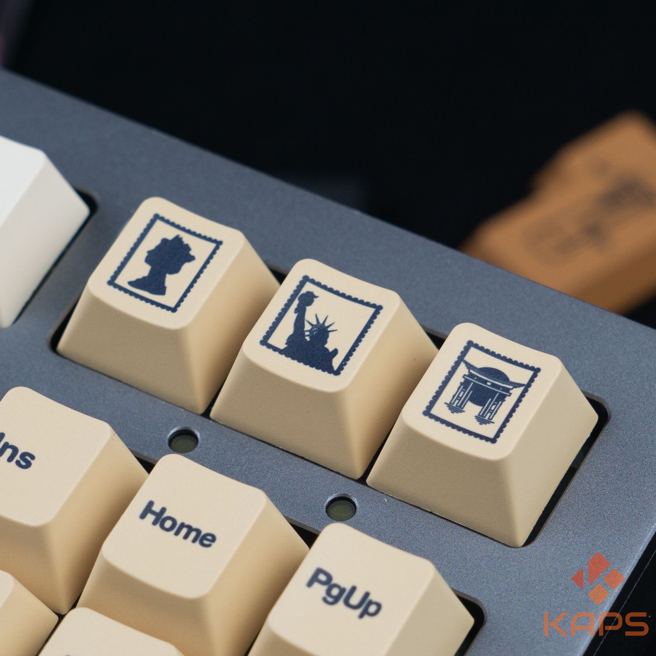 Keycap Retro Stamp nhựa PBT profile Cherry in dyesub 143 nút cho bàn phím cơ layout 108/104/98/87/84/75/68/64/61