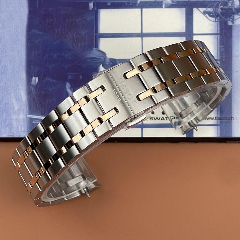 Tissot 1853 Duluer series T099 dây thép nguyên bản T099407A T099408A dây đeo đồng hồ nguyên bản dây thép