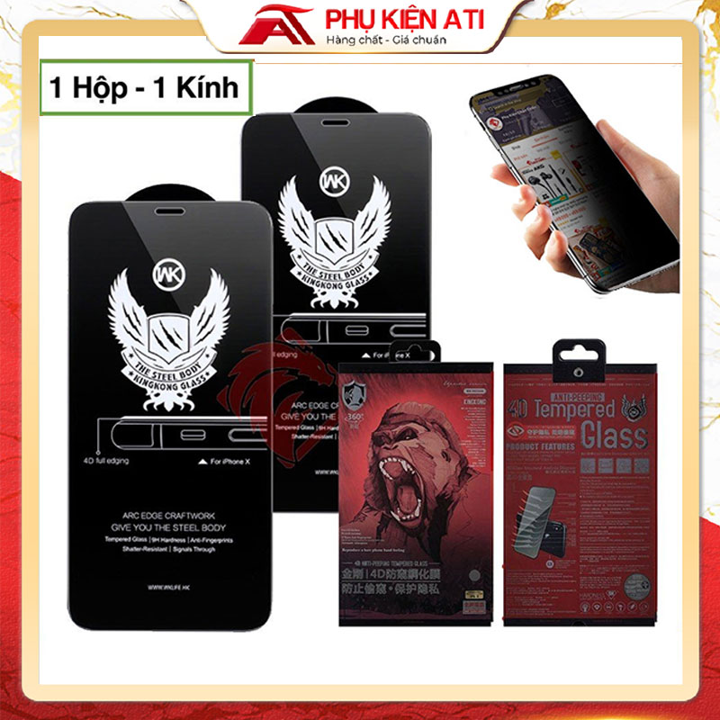 Cường lực chống nhìn trộm kingkong iphone 15 pro max 14 pro max 11 promax xs max xr x 7 8 plus 13 12 xsmax 12Promax 13promax 15Plus 14plus