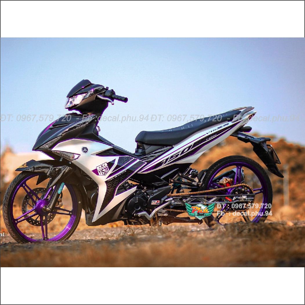 Tem rời Exciter 150 Y15zr bạc đen tím (P)