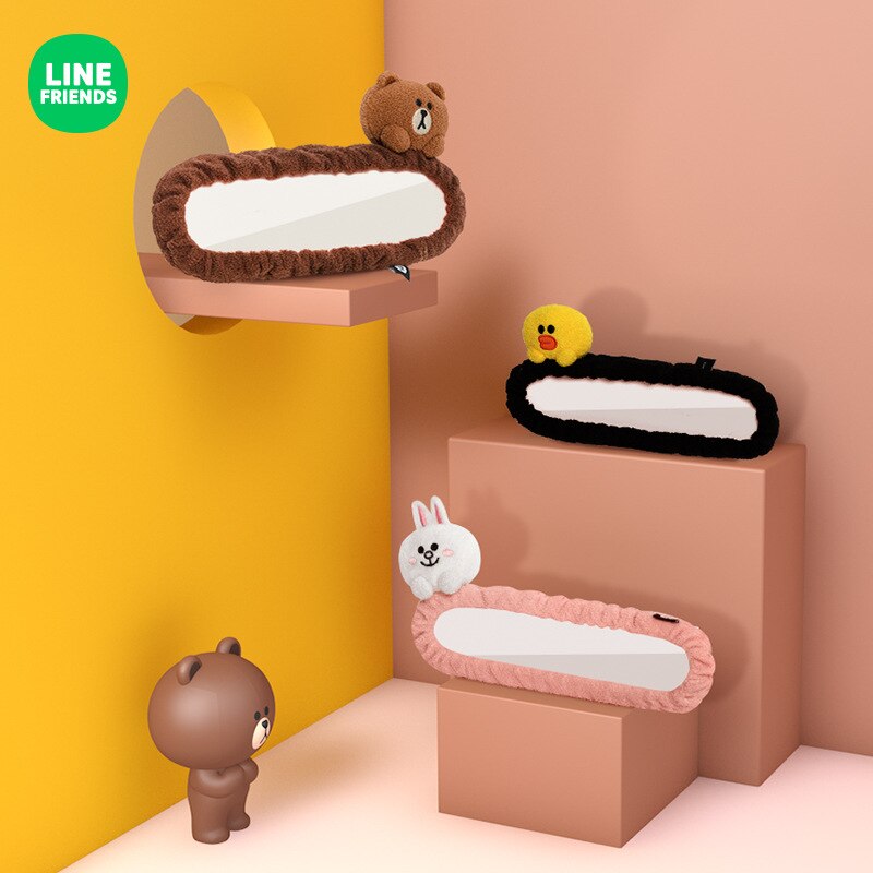 Line Friends Carton Brown Rearview Mirror Cover