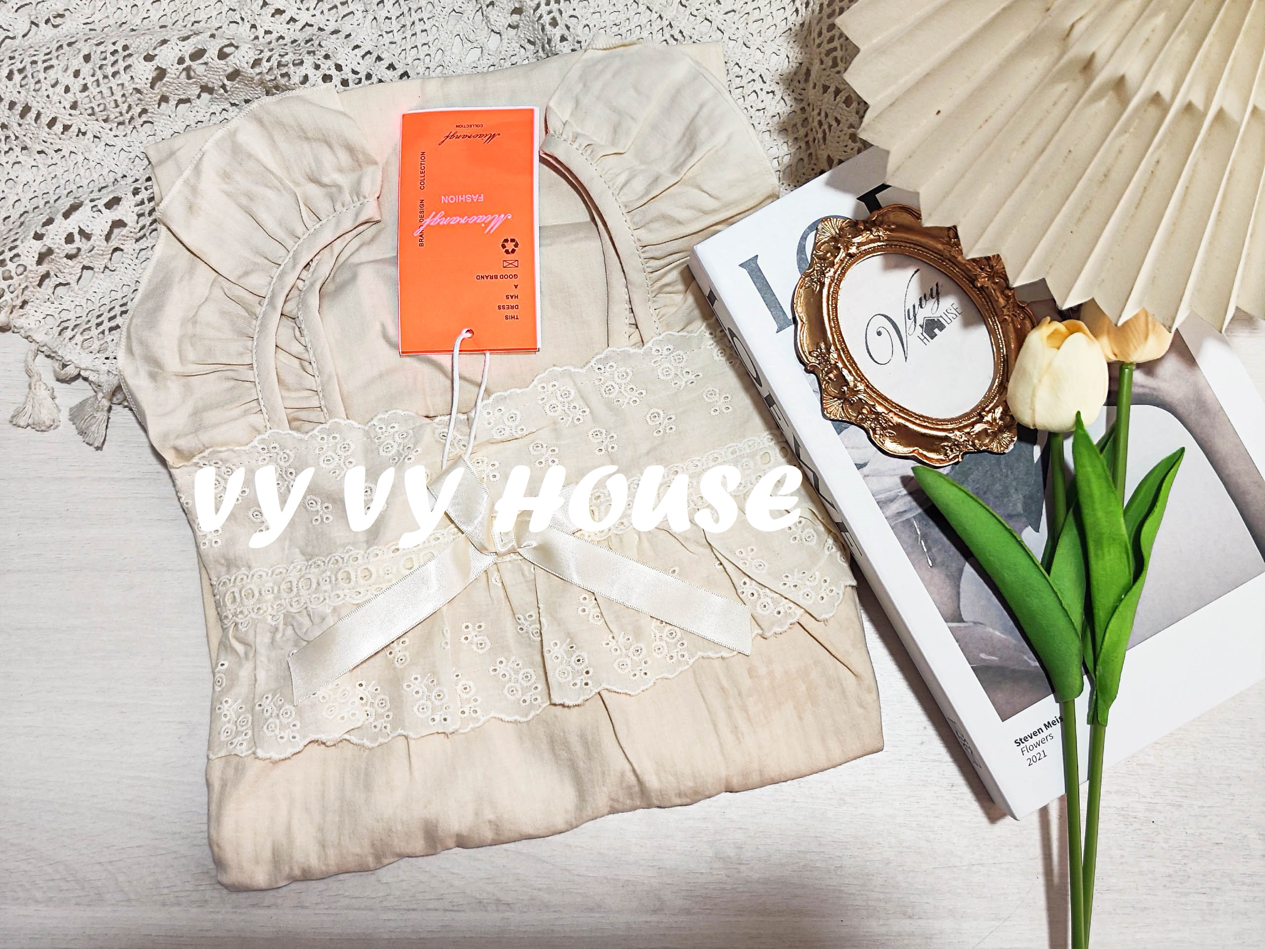 Đầm 2 dây phối bèo thắt dây kem quảng châu