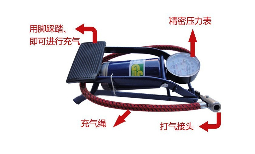 BƠM ĐẠP CHÂN MINI XE ĐẠP - XE MÁY - Ô TÔ