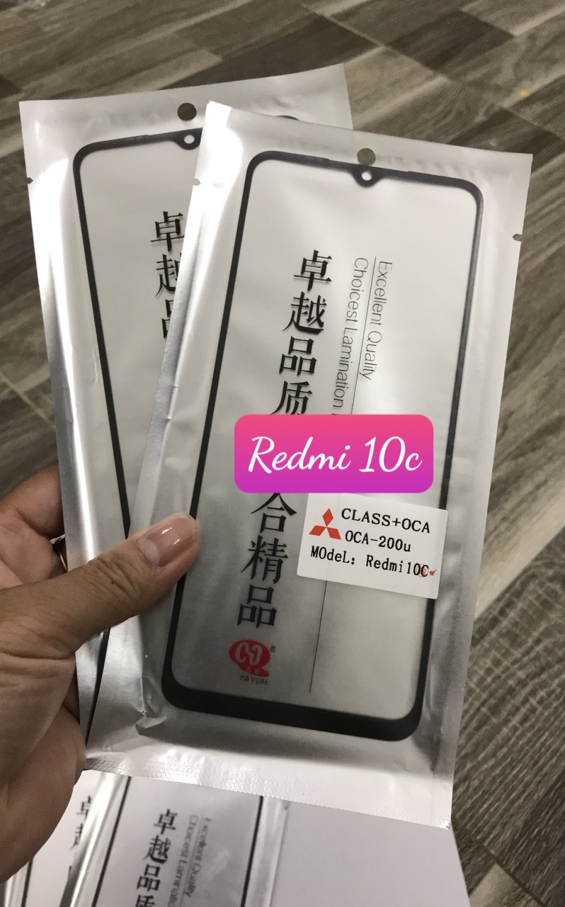 Kính ép màn hình xiaomi Redmi 10c