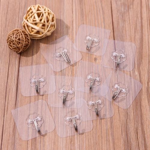 Móc Treo Đồ Dán Tường Trong Suốt Siêu Dính, Siêu Chịu Lực - Móc Treo Đồ Nhà Tắm, Nhà Bếp,...