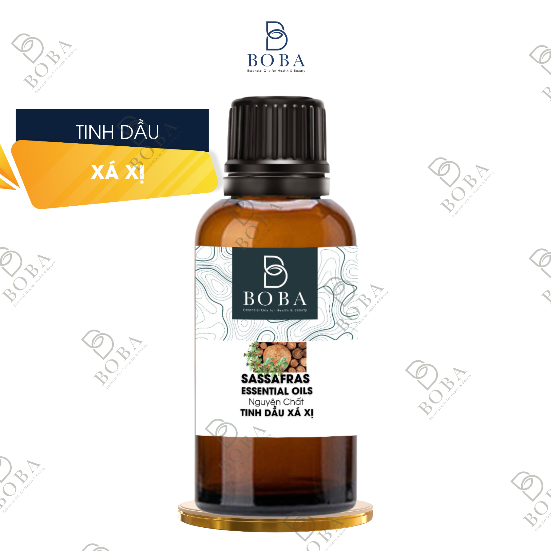 Tinh dầu xá xị 50ml thiên nhiên nguyên chất thơm phòng, giảm stress - boba naturals