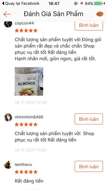 1kg hạnh nhân rang bơ ngon giòn
