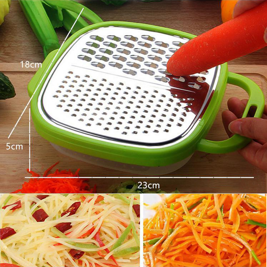 Dụng cụ bào rau củ quả bằng thép không gỉ và nhựa PP kích thước 23*17.5*5cm dùng trong nhà bếp - INTL