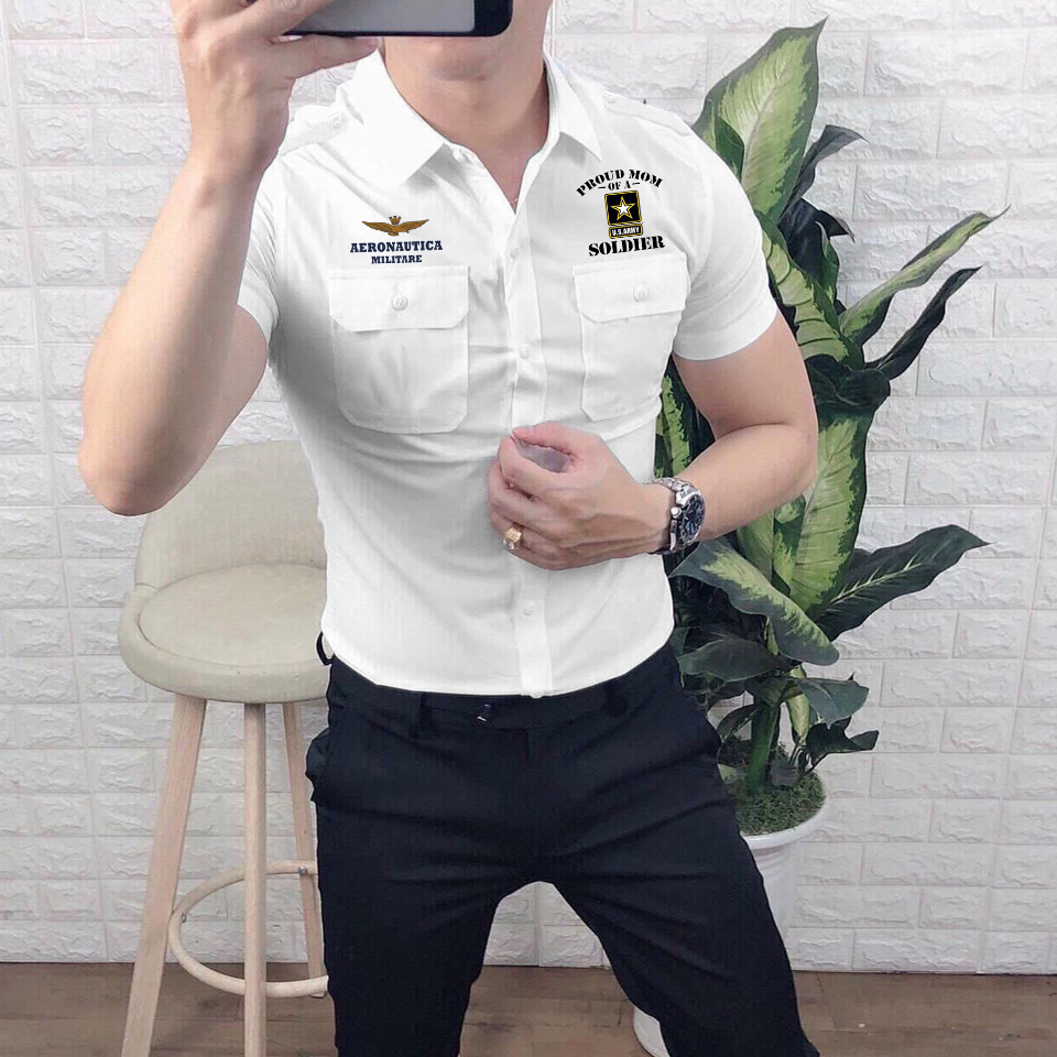 ÁO SƠ MI CẦU VAI CƠ TRƯỞNG NGÔI SAO CAO CẤP SM105