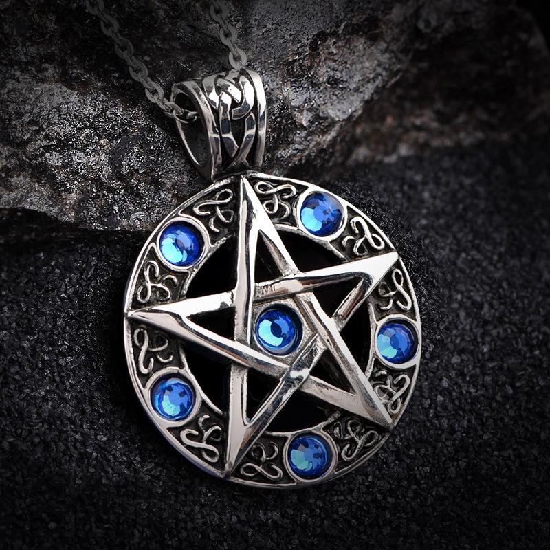 Dây Chuyền Ngôi Sao Đá  Xanh Năng Lượng Vũ Trụ Thời Trang Âu Mỹ DCNGOISAODAXANH02