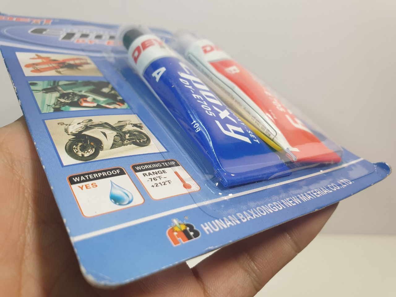 Keo dán AB Epoxy Deyi DY-E705 (Trắng Đục) và DY-J37 (Xám)