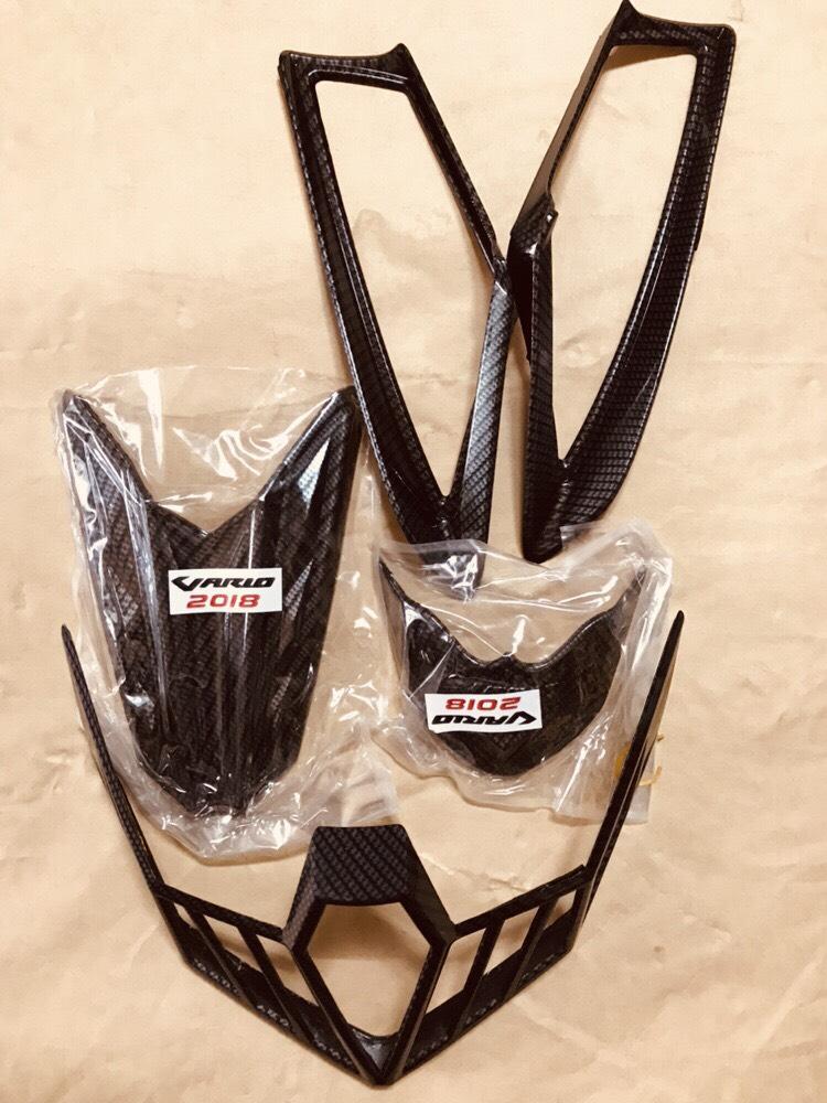 COMBO 4 MÓN ỐP CARBON CHO VARIO 150 đời 2018-2020 ( ỐP ĐÈN PHA, ĐÈN SAU, MỎ & ĐUÔI DÈ )