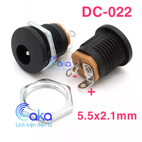 Jack dc cái 5.5x2.1mm dc022, cổng jack dc kết nối nguồn adapter 5.5*2.1mm