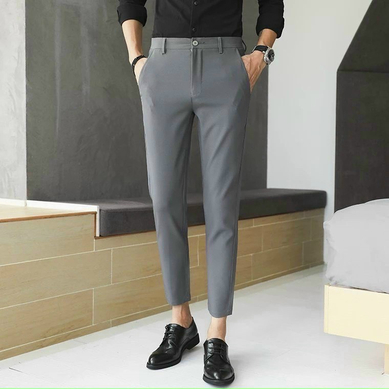 [Hoàn Tiền 15%] Quần tây nam đen xám cao cấp-Quần tây âu nam Hàn Quốc xịn xò- Chất liệu kaki dày dặn, không nhăn, không xù, không bay màu, năng động chuẩn form ( full tem mac) DIỄM NHI SHOP SSD08