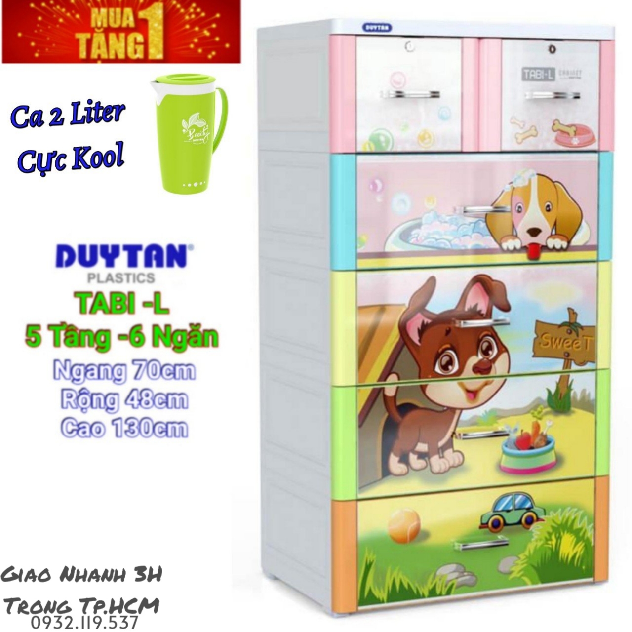 [HCM]Tủ nhựa duy tân TABI-L CÚN CON ( SIZE LỚN NHẤT )