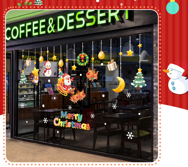 Decal trang trí Noel - Rèm dây noel phụ kiện