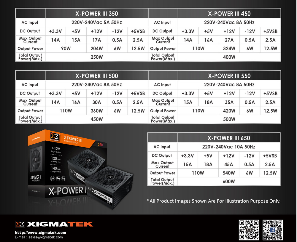 Nguồn máy tính XIGMATEK X-POWER III 650 -  Bảo Hành Chính Hãng 36 Tháng