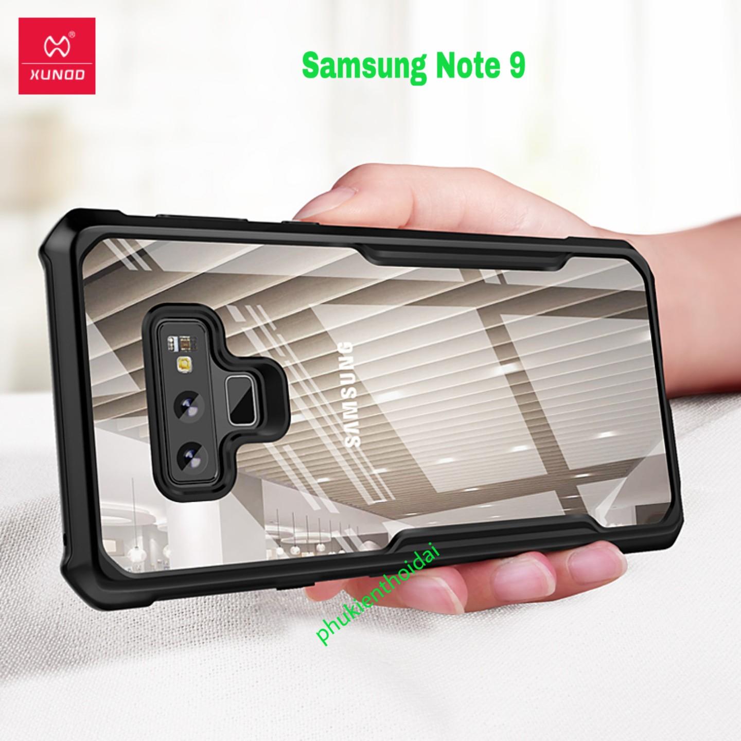 Ốp lưng Samsung Galaxy Note 9 hiệu Xundd mặt lưng trong suốt chống sốc 2 mét viền dẻo siêu đẹp