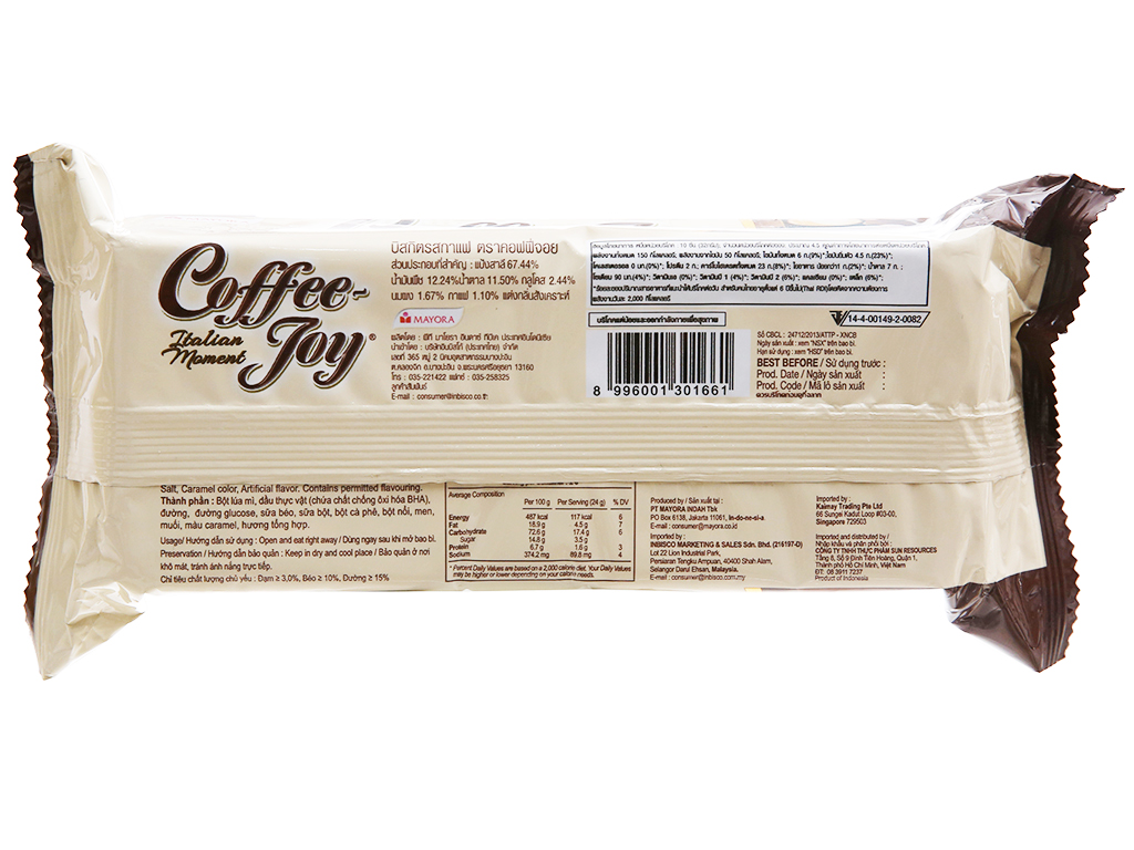 Bánh Quy Vị Cà Phê Coffee Joy Gói 142G