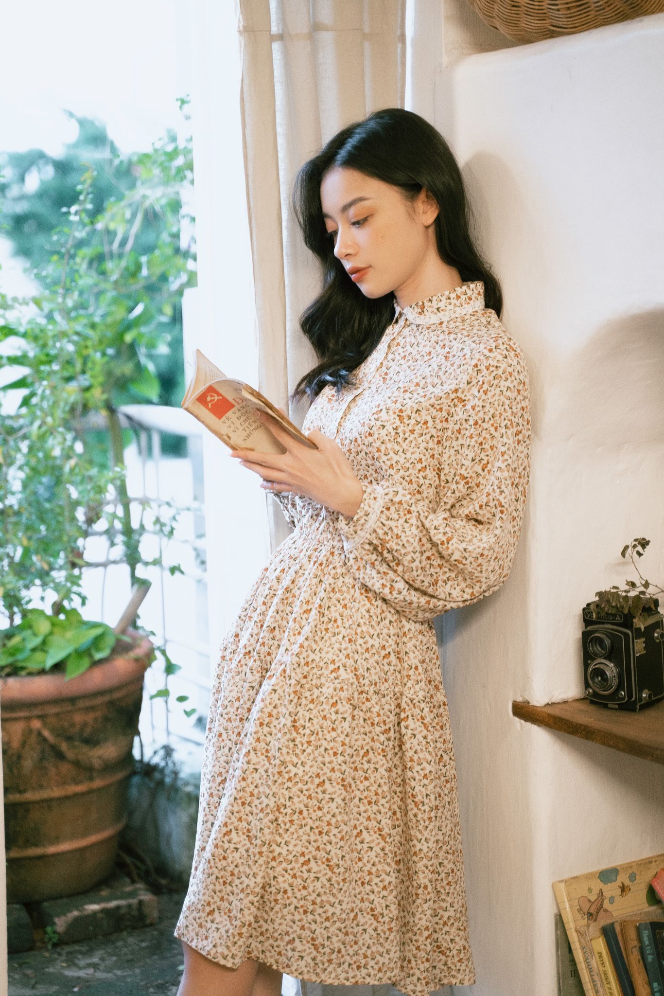 Váy Floral Dài Tay Be Madelen
