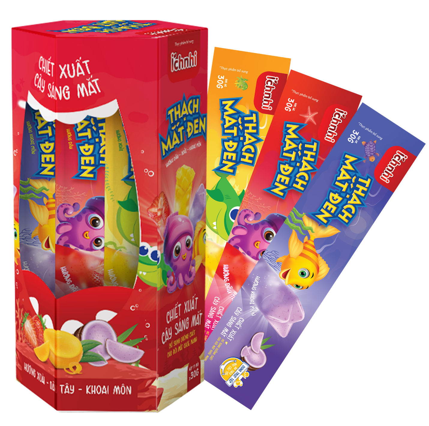 Thạch calci - D  ích nhi, hộp 21 gói
