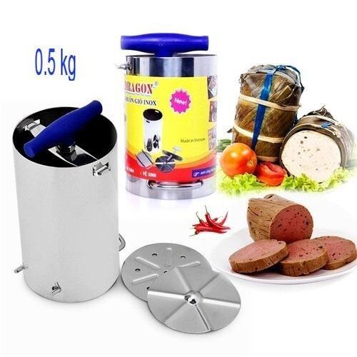 Khuôn làm giò chả inox cao cấp - nhiều loại 0.5 kg đến 1kg( Dragon ) Có video