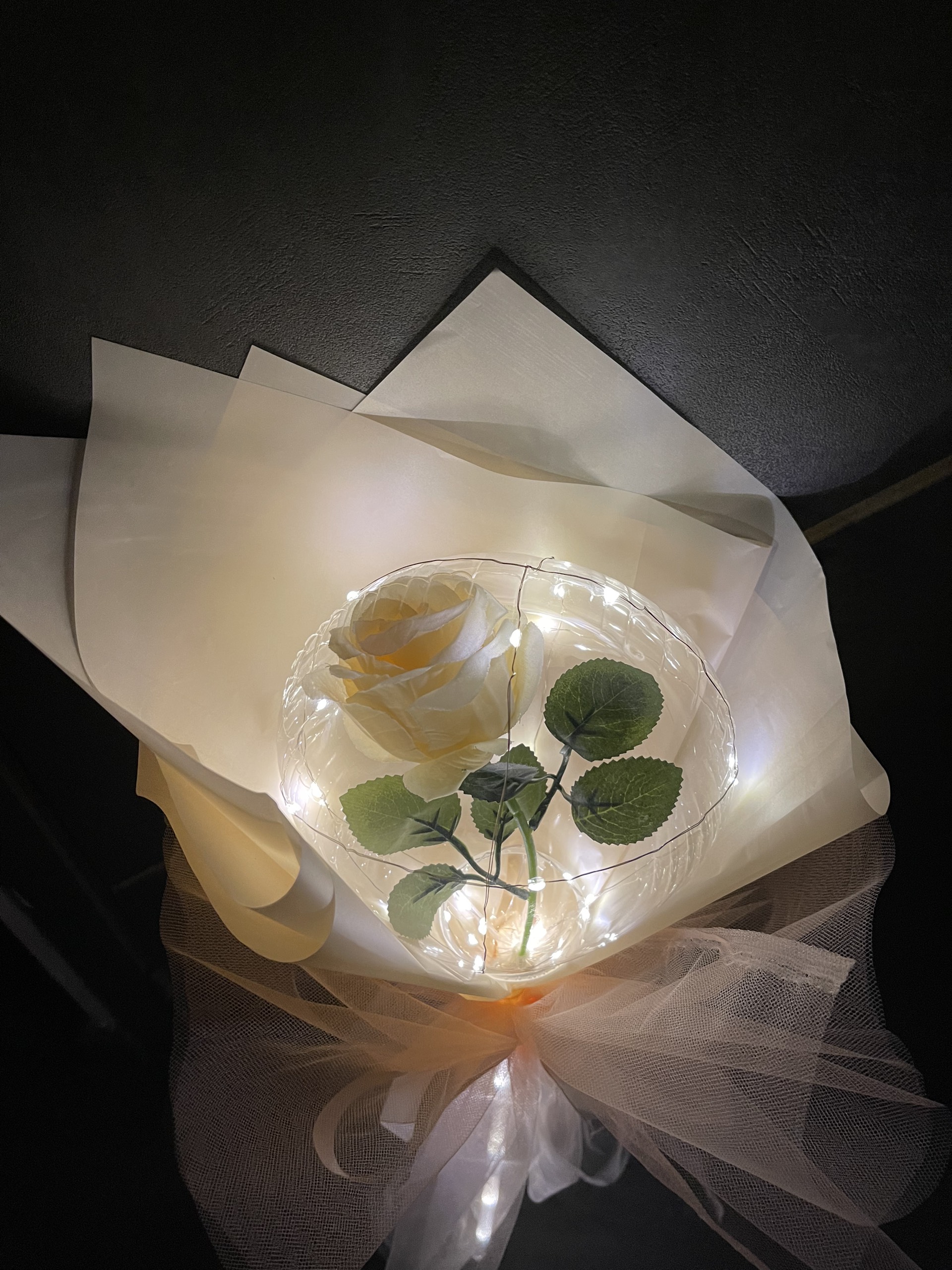 Set Bong Bóng Hoa Hồng DIY (Đèn Led)