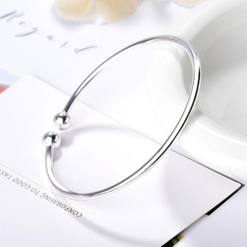 [HCM]Vòng tay bạc 925 -30% lắc tay nữ hạt cườm bi kiểu kiềng đơn giản thời trang phong cách hàn quốc