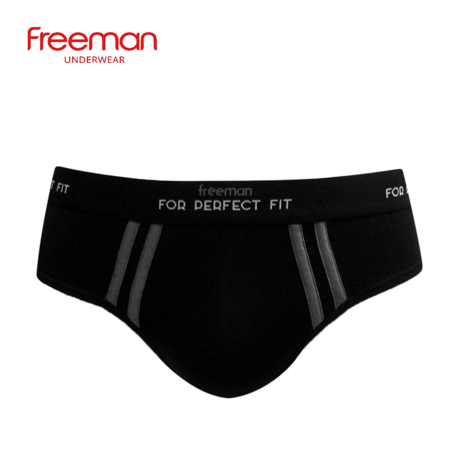 (MÀU ĐEN )Quần lót nam Freeman cao cấp [Combo 3] - Chất liệu Modal BC637