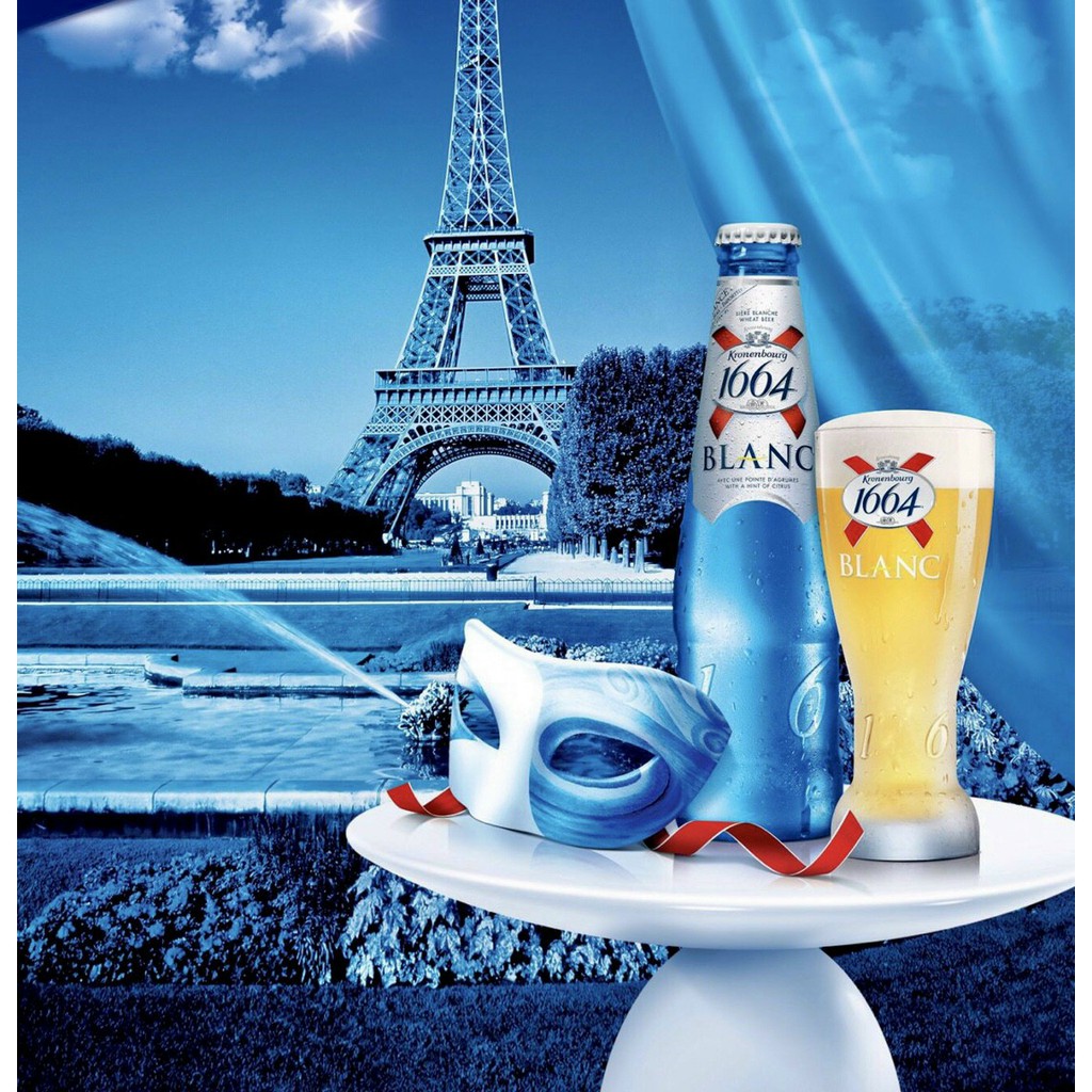 Bia 1664 Blanc - Thùng 24 Chai 330ml
