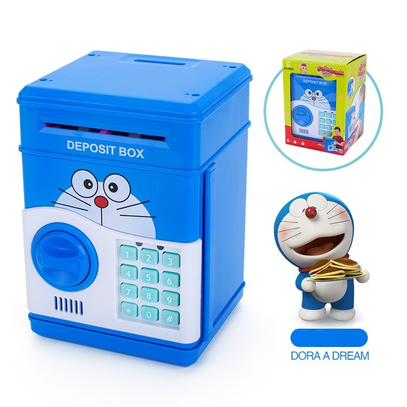 KÉT SẮT MINI ĐỰNG TIỀN THÔNG MINH(màu xanh và hồng)